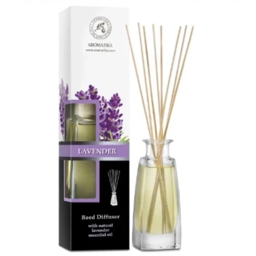 Aromatika Reed Diffuser Lavender Essential Oil 3.4 Oz NIB